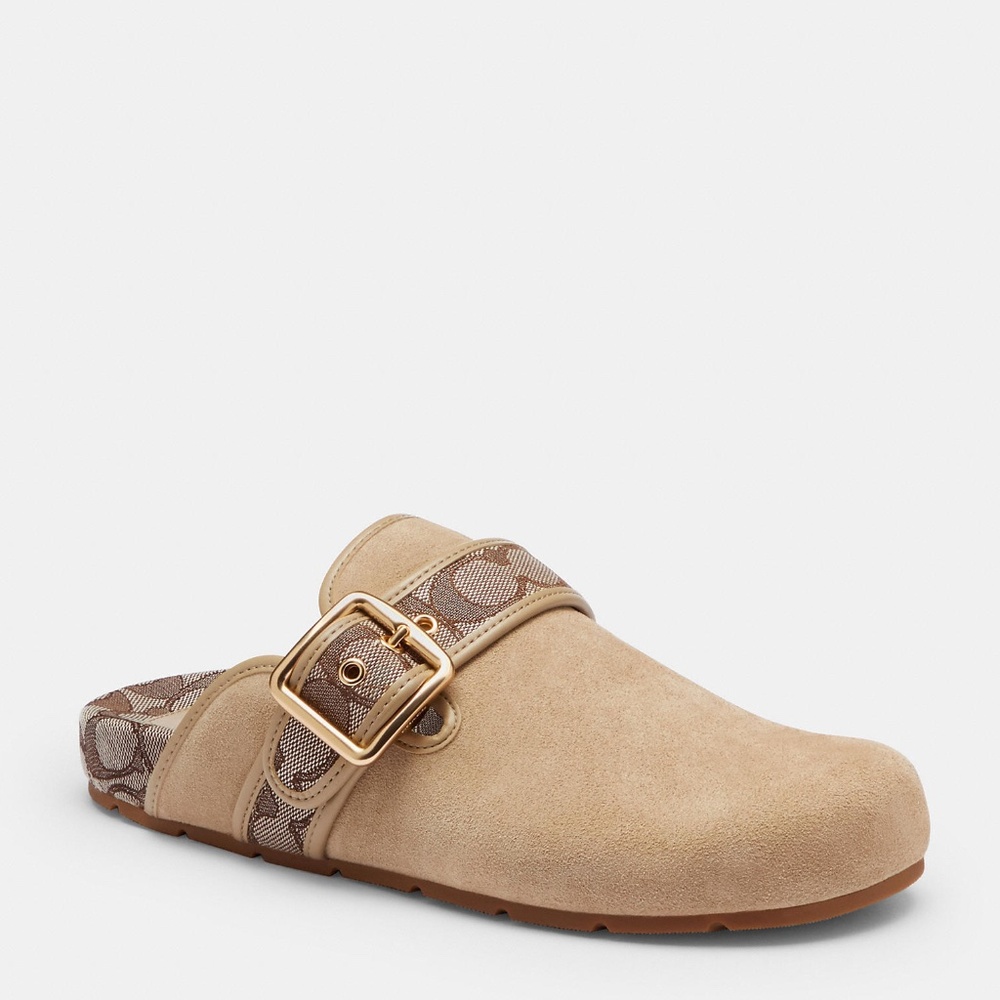 New Coach Archival Buckle Clog Color: Oat